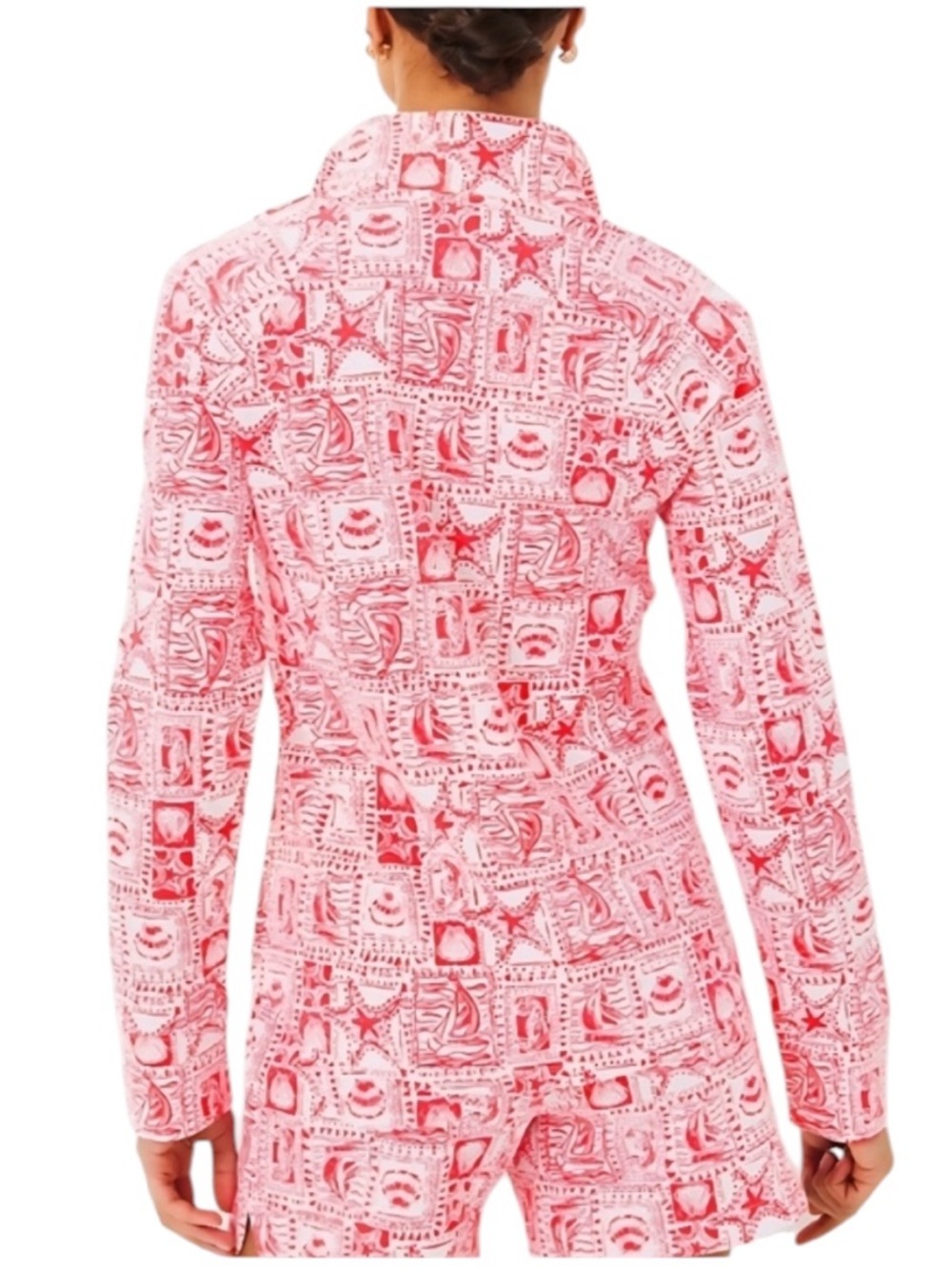 NEW! Lilly Pulitzer Skipper Popover. Mizner Red. S. NWT - Picture 3 of 6
